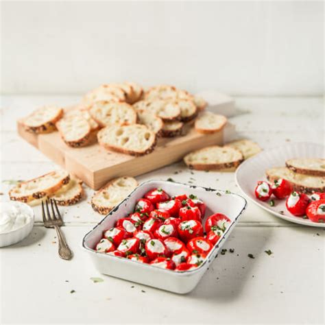 Goat Cheese Stuffed Peppadew Peppers Recipe | Vermont Creamery