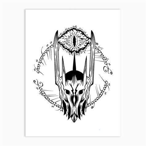 Sauron Eye Art Print by JDuke Illustrations - Fy