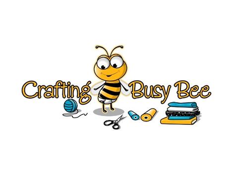 Crafting Busy Bee. What an adorable little bee character logo design ...