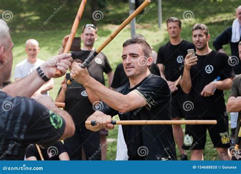 Kapap Instructor Fabian Garcia. Two Hands Two Stick Fighting Techniques ...