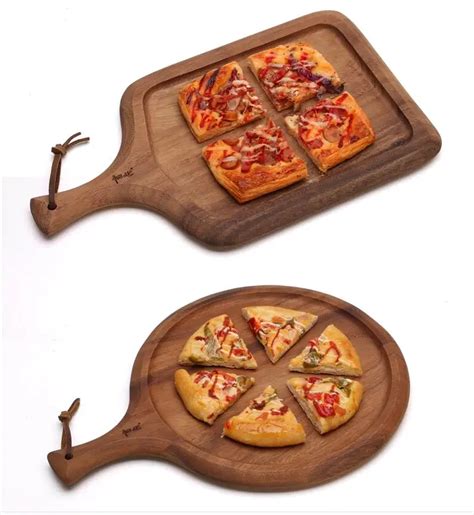 Walnut Wood Wooden Round Pizza Cutting Board - Buy Wood Pizza Board,Round Pizza Cutting Board ...