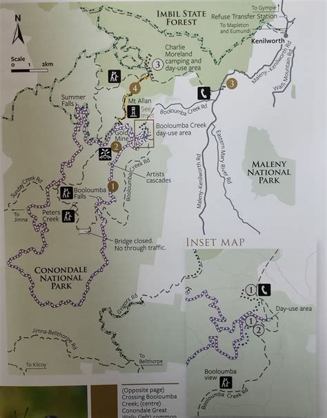 Conondale National Park - Camping, 4WD, Walk, Hikes, Waterfalls, Map QLD