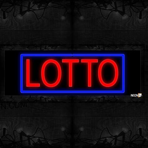 Lotto In Red With Blue Border Neon Sign - NeonSign.com