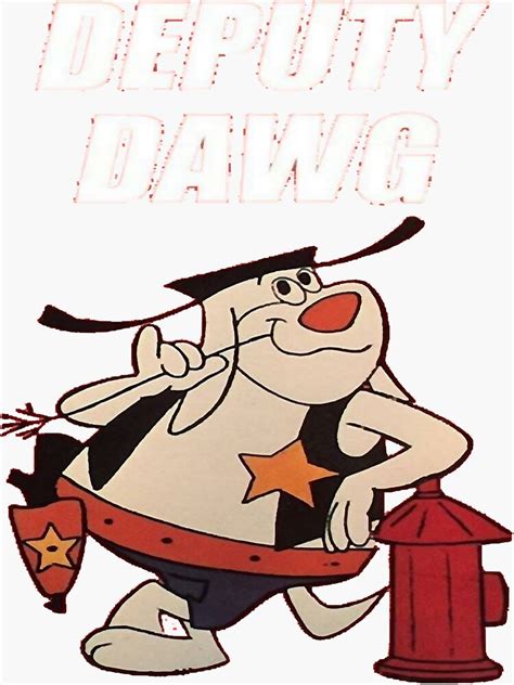 "Deputy dawg cartoon" Sticker for Sale by KYLELAHAN | Redbubble