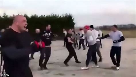 Football hooligans meet for organised fight in Holland | Daily Mail Online