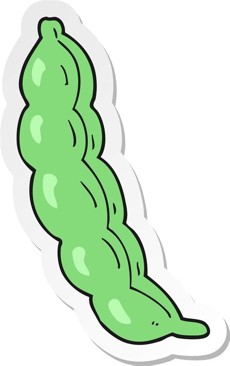 sticker of a cartoon peas in pod 10729099 Vector Art at Vecteezy