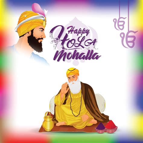 Hola mohalla celebration sikh festival greeting card 2048879 Vector Art at Vecteezy