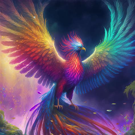 Rainbow Phoenix Download, Printable Art, Instant Downloadable Wallpaper, Digital Download Poster ...