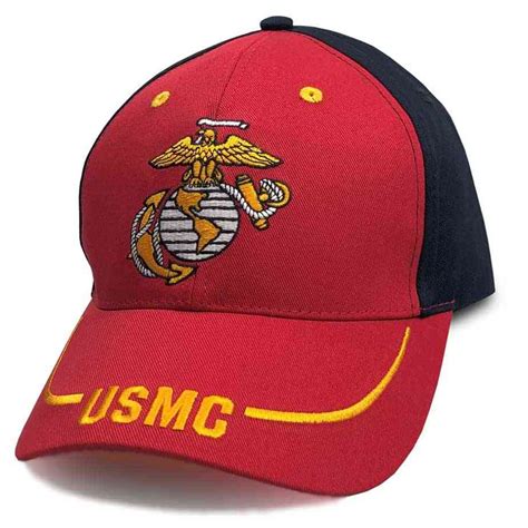 Marine Corps Hat with Semper Fi Text and Emblem Graphic