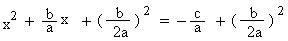 Proof of the quadratic formula