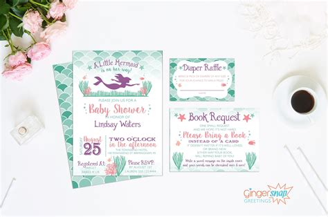 Mermaid Baby Shower Invitation - Etsy