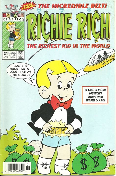 Richie Rich Comic #21 April 1994 Harvey Classics Comics The Incredible Belt! on eBid Australia ...