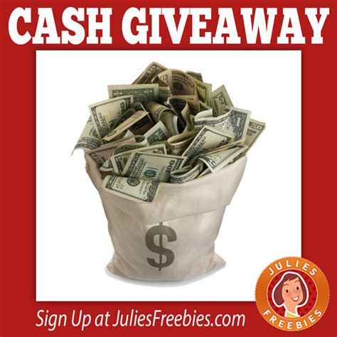 Free Cash Giveaway - Julie's Freebies