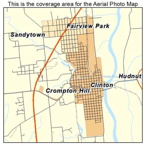 Aerial Photography Map of Clinton, IN Indiana