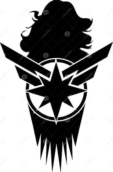 Captain Lady Marvel Silhouette Symbol Design Eps Vector Logo ...