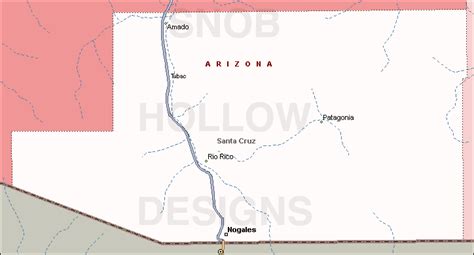 Santa Cruz County Arizona color map