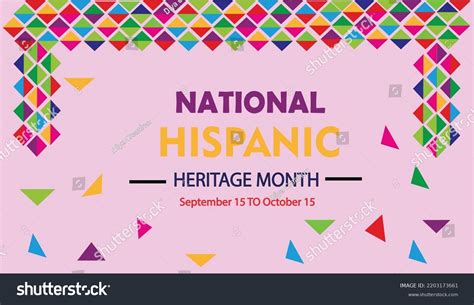 Hispanic Heritage Month Template Design New Stock Vector (Royalty Free ...