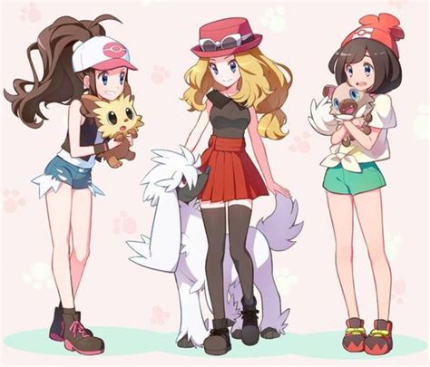 Girls of Pokémon - Girls of Pokemon Fan Art (40434103) - Fanpop