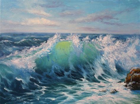 Wave Oil Painting Seascape Original Art Ocean Wall Art Coast | Etsy