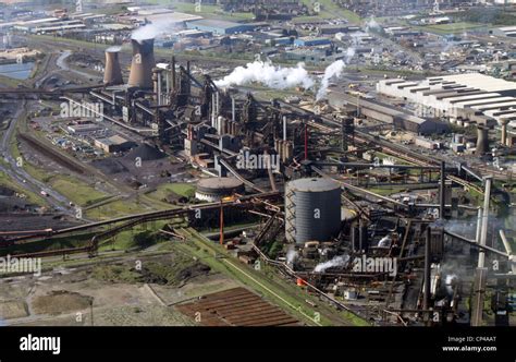 Aerial view of the British Steel Tata steelworks at Scunthorpe Stock Photo: 48039120 - Alamy