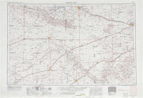 Dodge City topographic maps, KS - USGS Topo Quad 37100a1 at 1:250,000 scale