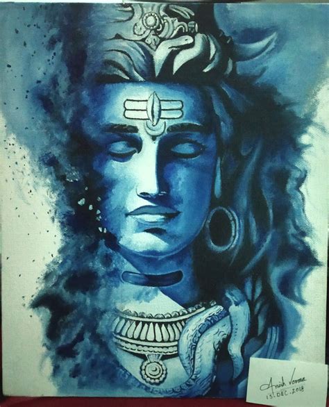 My first oil painting of lord Mahadev. | Lord shiva painting, Cool art drawings, Cool drawings