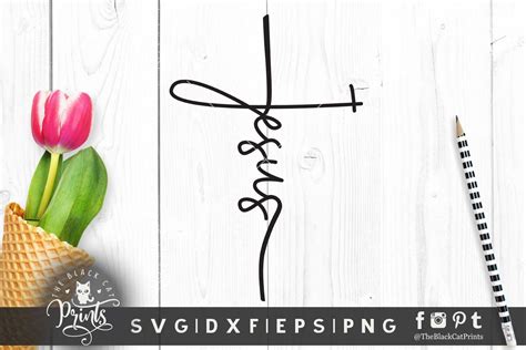 Jesus Cross SVG DXF EPS PNG (133346) | Cut Files | Design Bundles