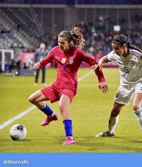 Tobin Heath #17 (left), USWNT, 2020 CONCACAF Women's Olympic Qualifying Semifinal, Group A, USA ...