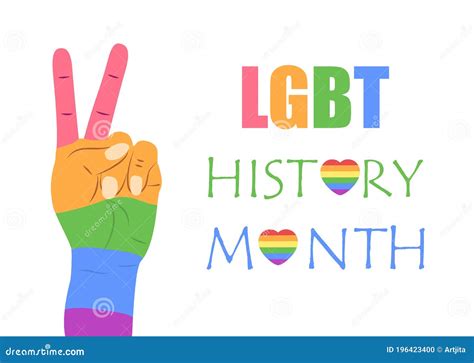 LGBT History Month Concept Vector for Banner, Poster, Web. Heart is ...