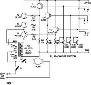 Water Level Indicator/Sensor Circuit - ElectroSchematics.com