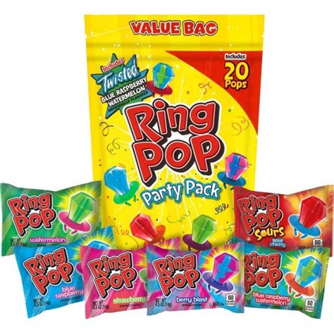 Ring Pop Lollipops And Hard Candies Party Pack - 10oz/20ct : Target