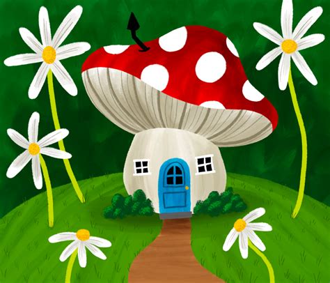 How to Draw a Cute Mushroom House in Procreate • Bardot Brush