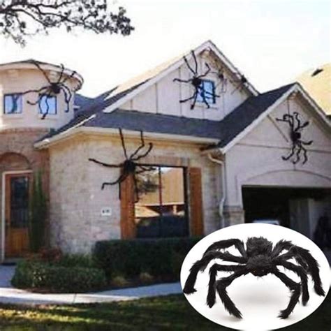 Buy Halloween Giant Spider Decorations, Large Fake Spider with Straps ...