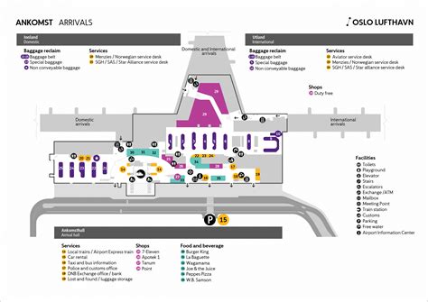 Oslo Airport Gardermoen Map (OSL) - Printable Terminal Maps, Shops ...