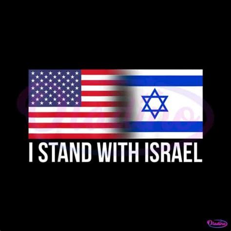 Israel Strong USA Flag I Stand With Israel PNG Download