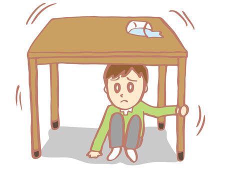 Hiding Under Desk Cartoon - Table Decoration