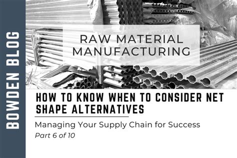 Raw Material in Part Manufacturing – How to Know When in a Product Lifecycle to Consider Net ...