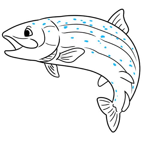 How to Draw a Rainbow Trout - Really Easy Drawing Tutorial