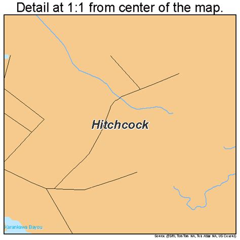 Hitchcock Texas Street Map 4834220