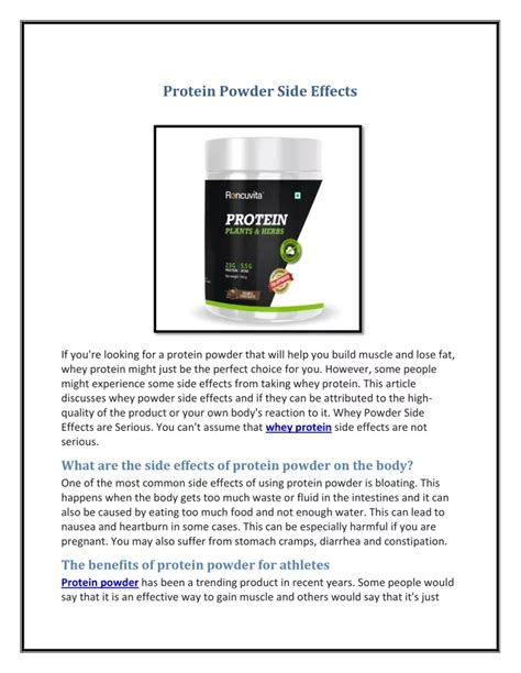 PPT - Protein Powder Side Effects PowerPoint Presentation, free download - ID:10900588