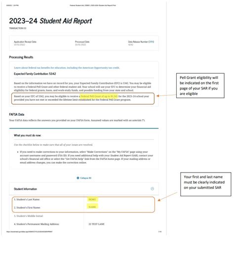 Submitting Your FAFSA Student Aid Report (SAR) | SMEEF