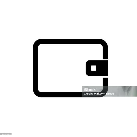 Wallet Icon Black And White Vector Illustration Stock Illustration - Download Image Now ...