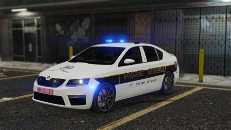 2018 Škoda Octavia VRS | Israeli Police Paintjob - GTA5-Mods.com