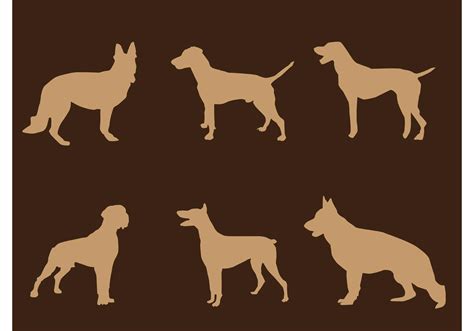 Standing Dog Silhouettes - Download Free Vector Art, Stock Graphics ...