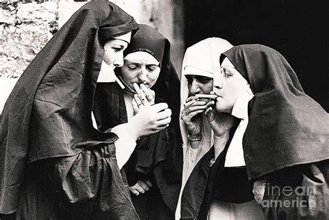 Smoking Nuns Painting by Stevens Hughes - Pixels