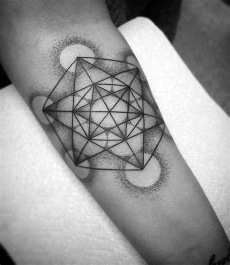 60 Metatron’s Cube Tattoo Designs For Men - Geometric Ink Ideas