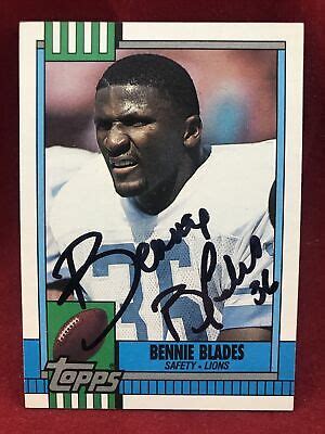 Bennie Blades -Miami Hurricanes- Detroit Lions Autographed Card | eBay