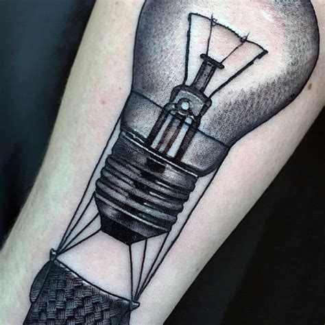 75 Light Bulb Tattoo Designs For Men - Bright Ink Ideas