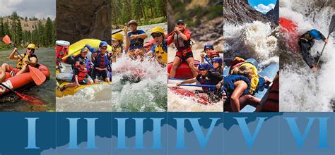 Whitewater rafting levels and classifications