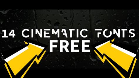 14 CINEMATIC FONTS (FREE) for Premiere Pro, DaVinci, Photoshop - YouTube